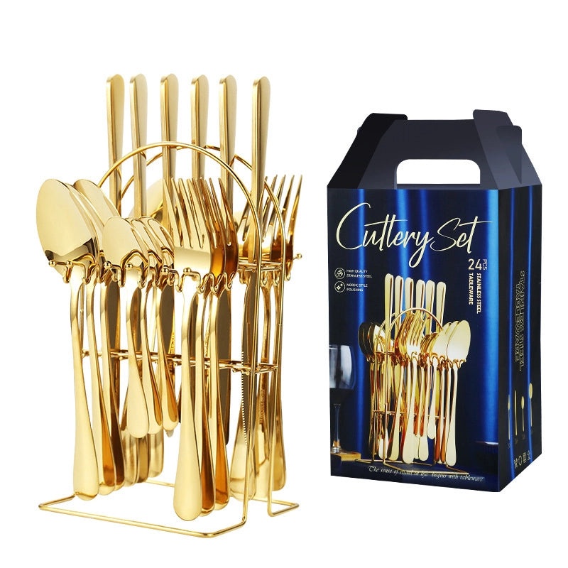 Stylish Solid Color Stainless Steel Cutlery Set 1 Piece | Kitchen & Dining Tableware
