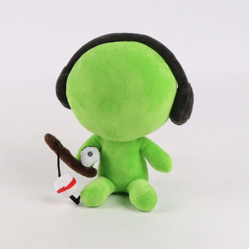 Green Fishing Cartoon Plush Toy Doll Cute Yellow Game Character Soft Stuffed Doll|Toys & Games Plush Dolls
