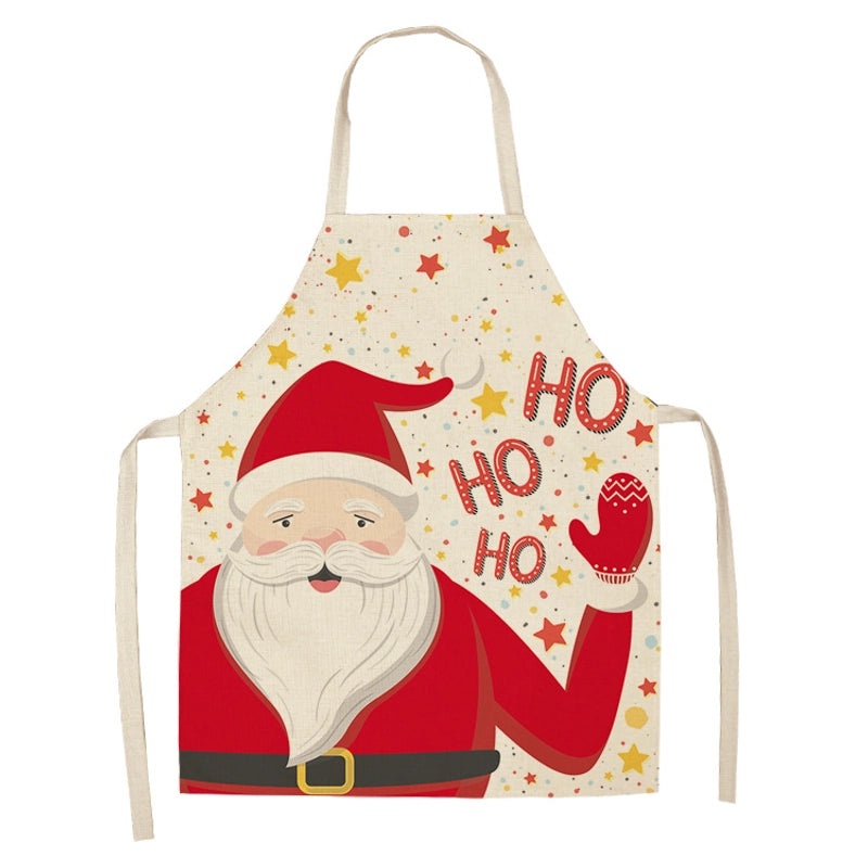 Holiday Themed Synthetic Fiber Apron with Text Design 1 Piece|Kitchen & Dining Accessories