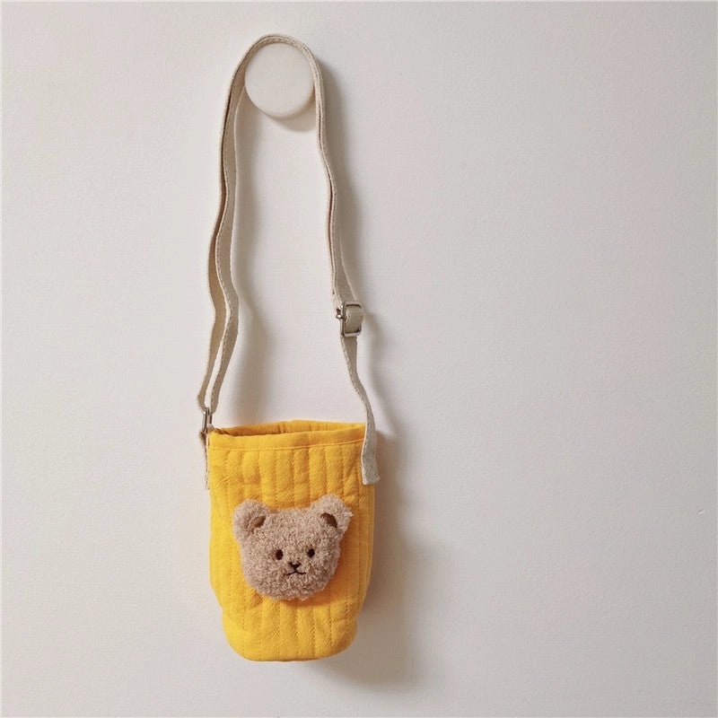 Adorable Bear Pattern Fabric Cup Sleeve 1pc | Drinkware Accessories