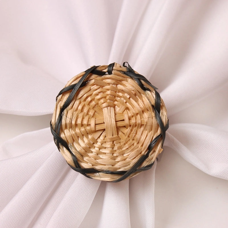 Simple Bamboo Napkin Rings Set of 6 for Casual Dining | Tableware & Dining Accessories