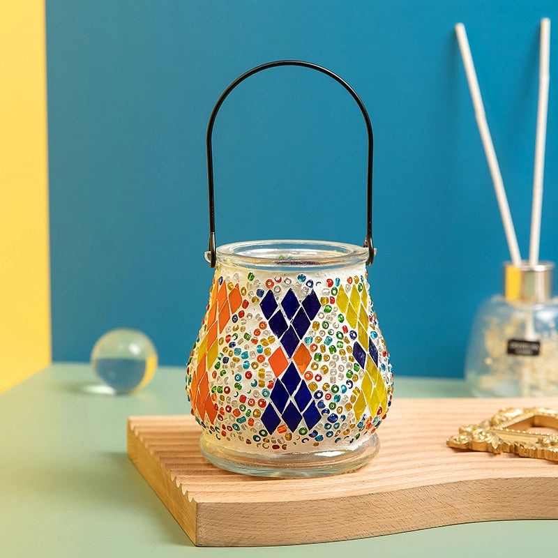 Handcrafted Painted Clay Geometric Glass Seed Beads | Handmade Jewelry Accessories