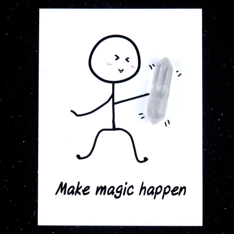 Double Tip Hexagon Prism Smile Gemstone Card Unisex Jewelry Accessory | Unisex Jewelry