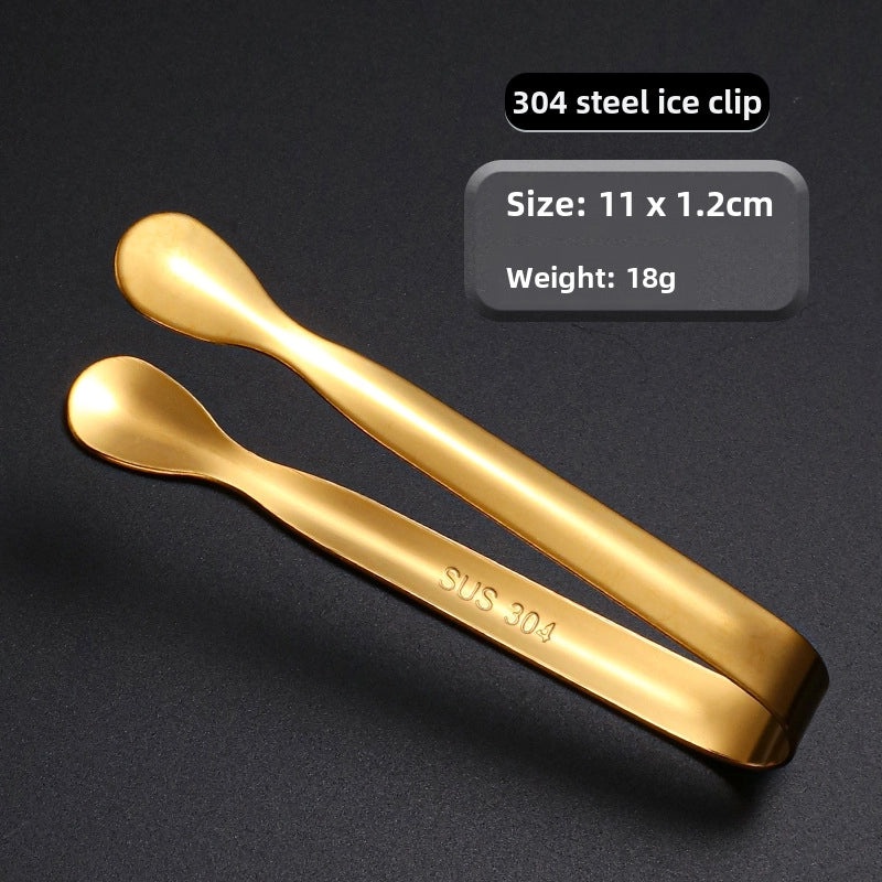 304 Stainless Steel Ice Tongs Thickened Metal Sugar Clip for Ice Blocks and Ice Grains|Kitchen Utensils & Tools