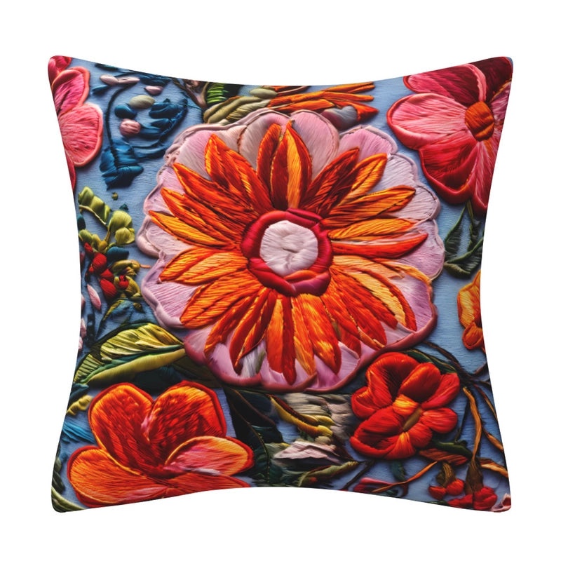 Elegant Minimalist Floral Polyester Pillow Covers for Couch and Sofa Decor|Home Decor & Living Room Accessories