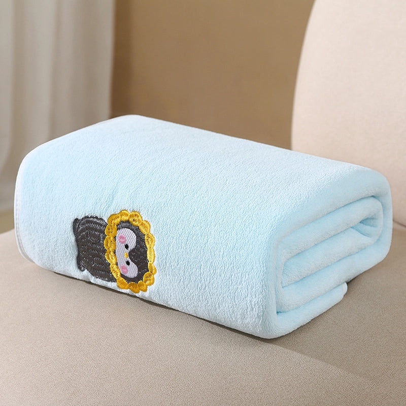 Soft Absorbent Newborn Baby Bath Towel Coral Fleece Quick-drying Thickened Lint-free Blanket|Baby Bath & Care