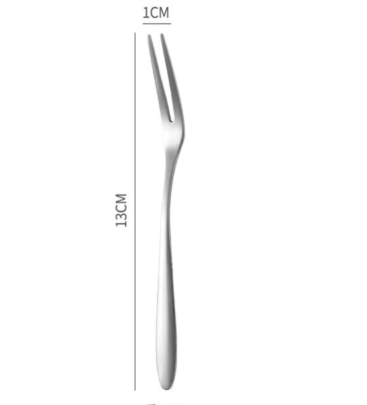 Stainless Steel Fruit Fork in Solid Color for Casual Dining|Kitchen & Dining Utensils