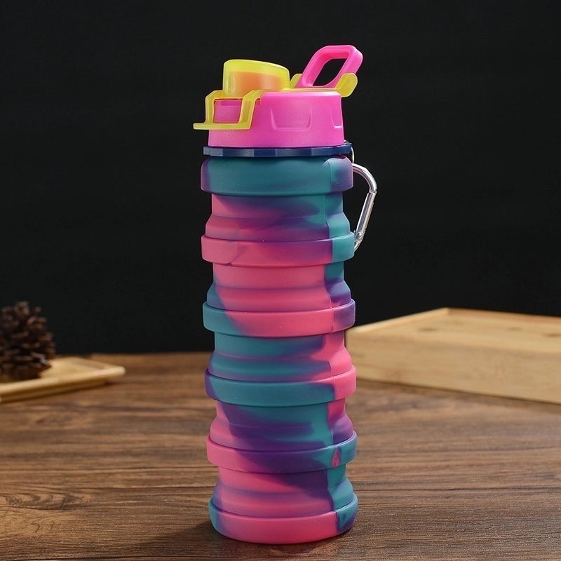 Colorful Tie Dye Silicone Water Bottles for Everyday Use|Casual Drinkware and Accessories