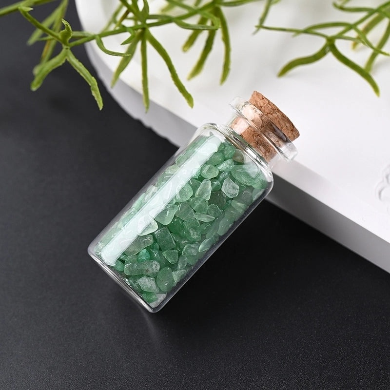 Handmade Elegant Minimalist Wishing Bottle with Natural Stones | Home Decor & Accessories