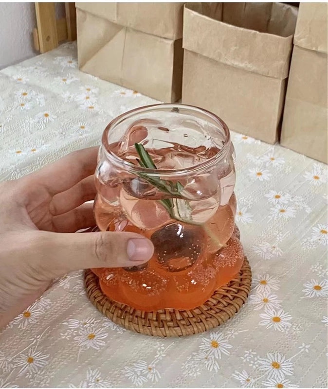 Stylish Solid Color Borosilicate Glass Water Bottle for Casual Vacation | Drinkware & Water Bottles