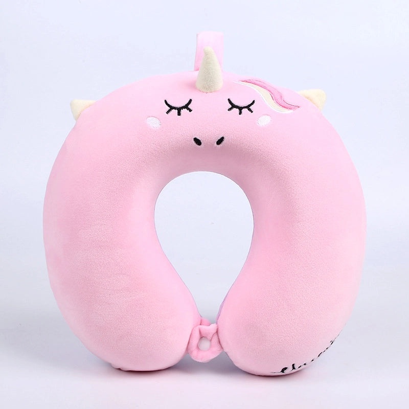 Cartoon Animal Memory Foam U-Shaped Neck Pillow for Travel and Nap | Travel Accessories