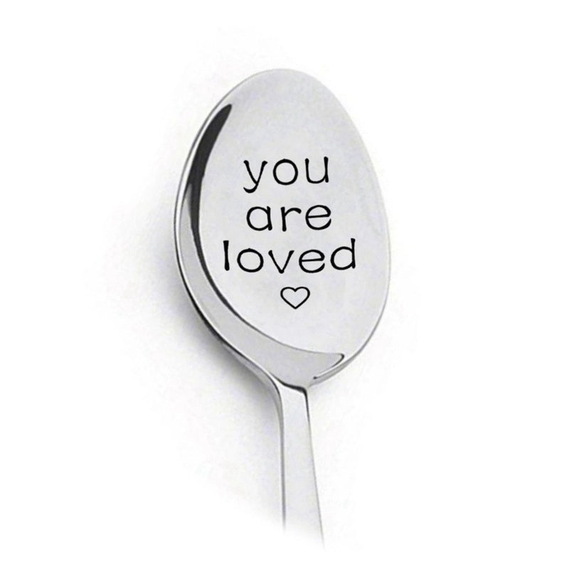 Trendy Engraved Stainless Steel Spoon|Kitchen Utensils & Dining Accessories