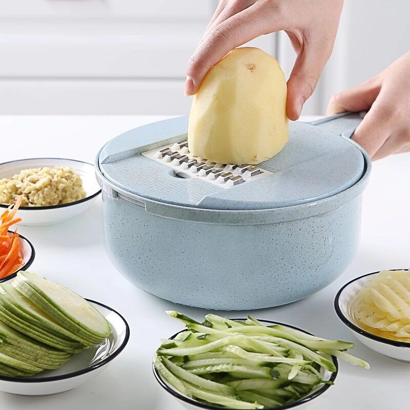 Multi-functional Kitchen Vegetable Cutter Egg White Separator Shredder Household Wheat Straw Cleaning Wipes | Kitchen Tools & Gadgets