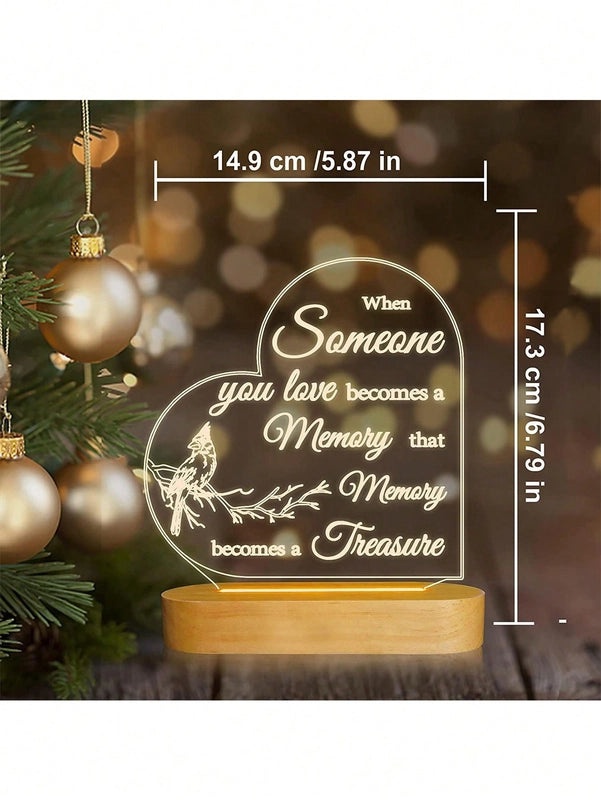 Modern Letter Heart Shape Acrylic Night Light | Home Decor & Lighting Accessories