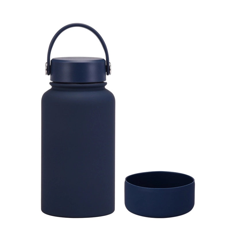 Stylish Solid Color Stainless Steel Water Bottle with Silicone Sleeve 1 Piece|Drinkware & Bottles
