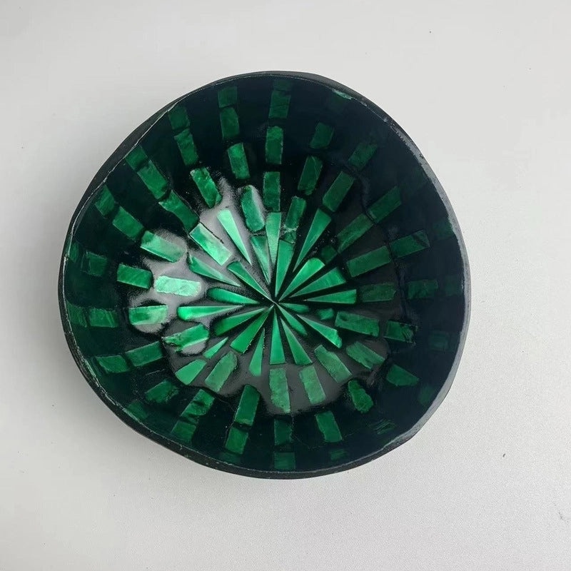 Natural Coconut Shell Charcoal Tableware Plate | Eco-Friendly Dining Accessories