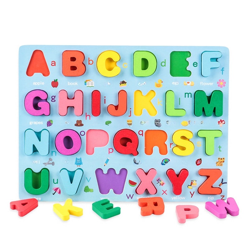 Early Learning Digital Alphabet Wooden Blocks Puzzle for Infants & Toddlers | Educational Toys