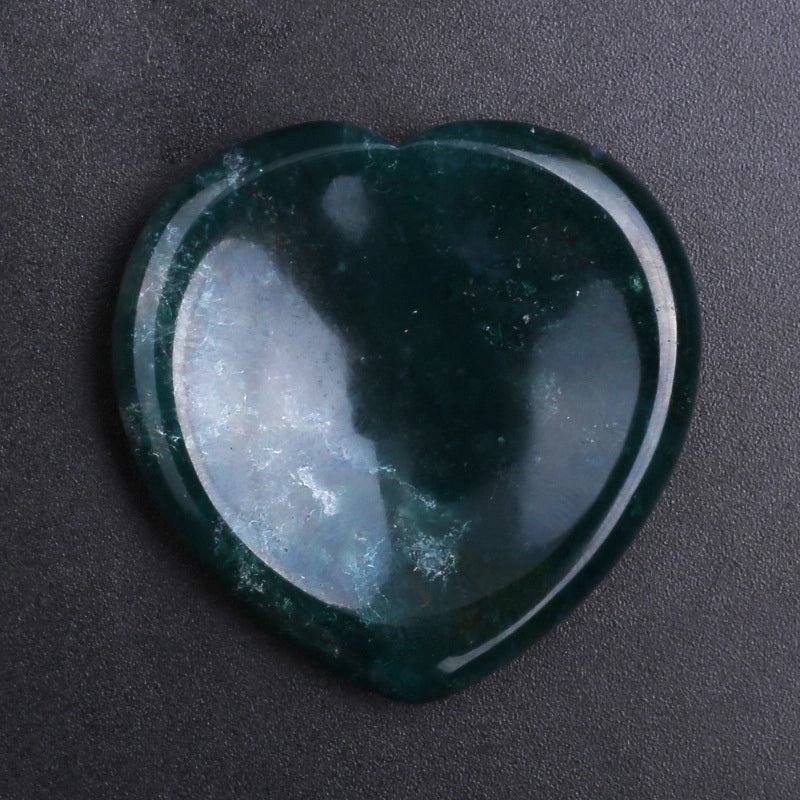 Retro Minimalist Heart Shaped Jade Stone Gem N2683-Y09 | Jewelry & Accessories