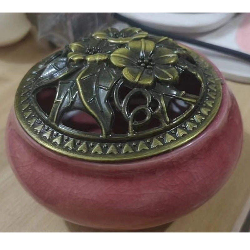 Ceramic Incense Burner Aromatherapy Plate Small Tower Temple Kiln Holder Home Decor|Home Decor & Aromatherapy Accessories