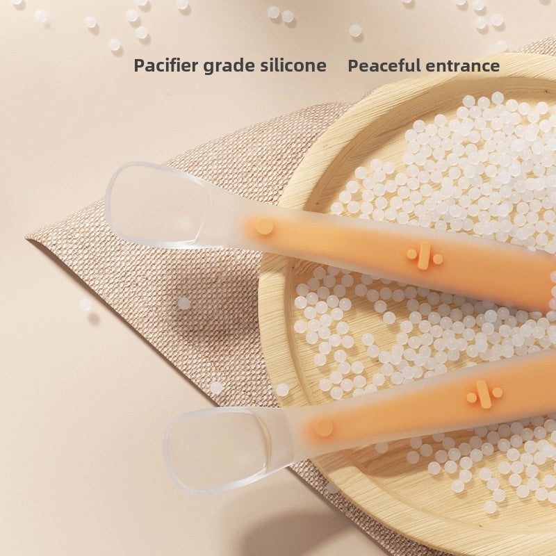 Silicone Baby Feeding Spoon Soft Infant Supplement Food Spoon Water Spoon Toddler Tableware Training Utensil|Baby Feeding Accessories