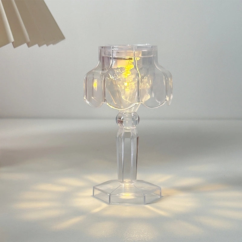 Hexagonal LED Crystal Desk Lamp Small Night Light Creative Bedside Bedroom Lamp Atmosphere Gift for Girlfriend|Home Decor & Lighting