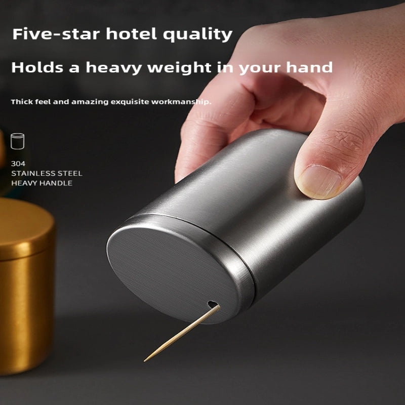 Stainless Steel Toothpick Holder with Custom Logo, Creative Nordic Design for Home, Restaurant, Hotel | Kitchen & Dining Accessories