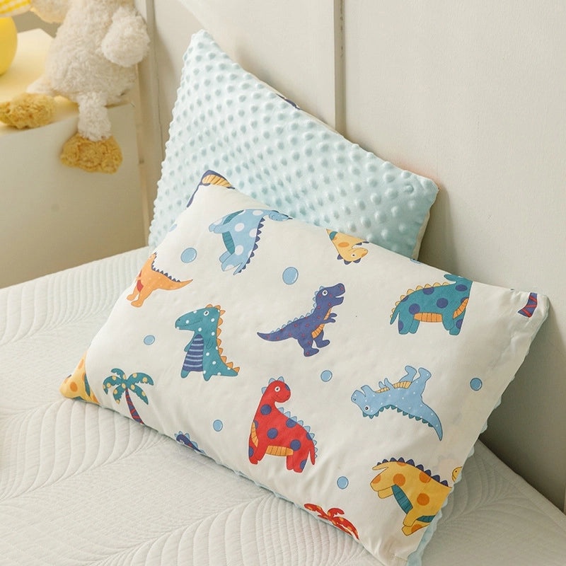 Premium Class A Cotton Baby Pillow Core | Soft Velvet Neck Support Pillow for Kids Nap | Machine Washable Nap Pillow | Baby Bedding Accessories |