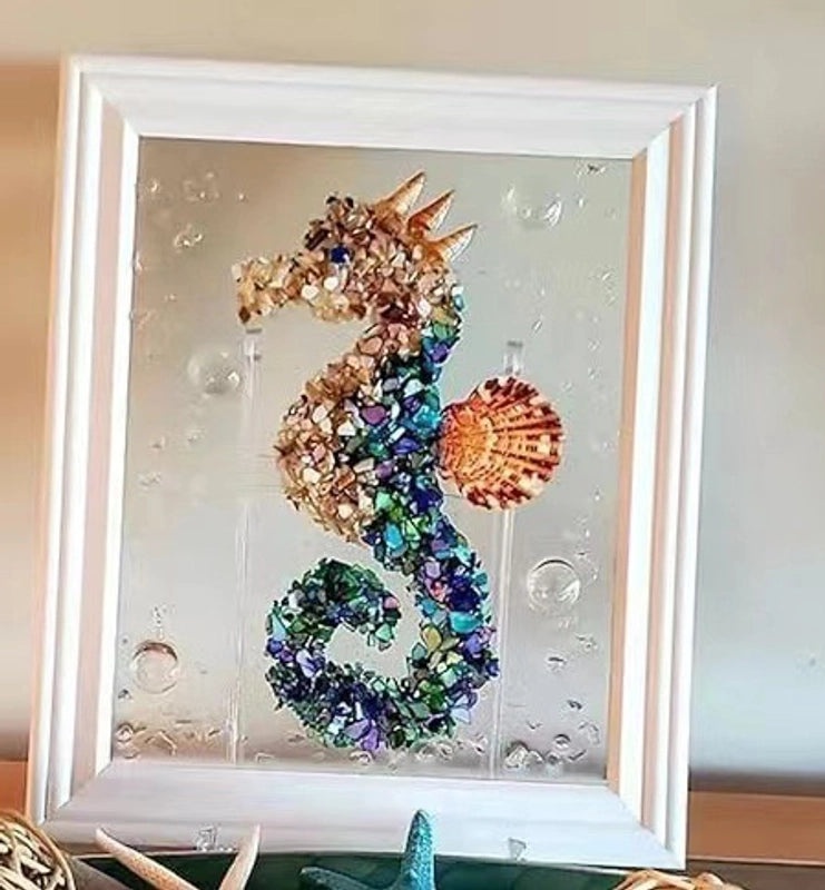 Kids DIY Resin Art Kit Starfish Seahorse Ocean Wave Craft Set|Kids Creative Craft Kits
