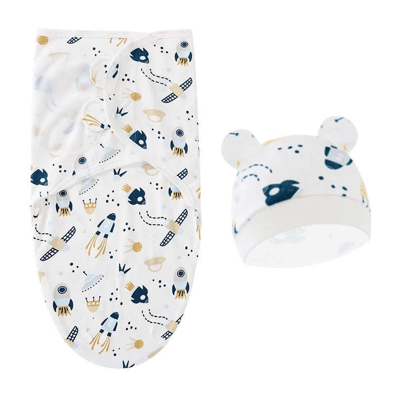 Newborn Baby Spring Sleeping Bag and Hat Set Soft Silkworm Fabric for Delivery Room 8304|Baby Clothing & Accessories