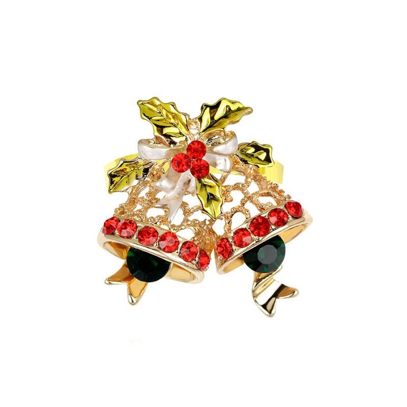 Christmas Cartoon Santa Claus Alloy Napkin Ring Casual Elegant Holiday Table Decor | Holiday Tableware