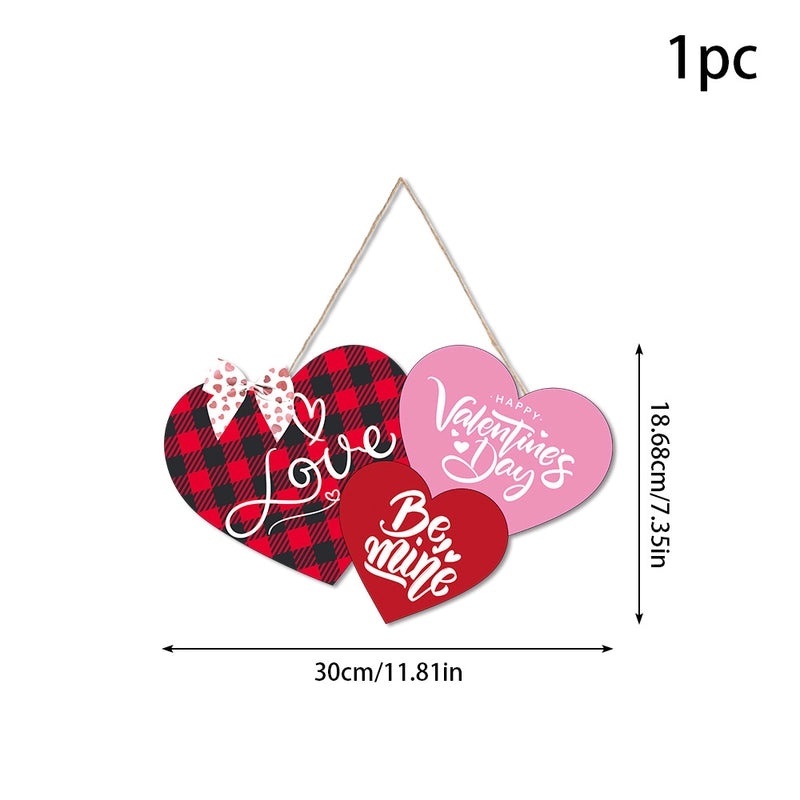 Valentine's Day Heart Shaped Rose Paper Hanging Ornament Cute Letter Decoration | Home Decor & Festive Supplies