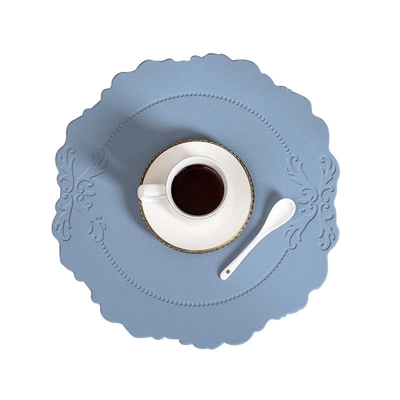 Nordic Imitation Leather Placemat | Waterproof Heat-Resistant Table Mat for Hotel and Home Dining | Dining Table Accessories|餐具配件