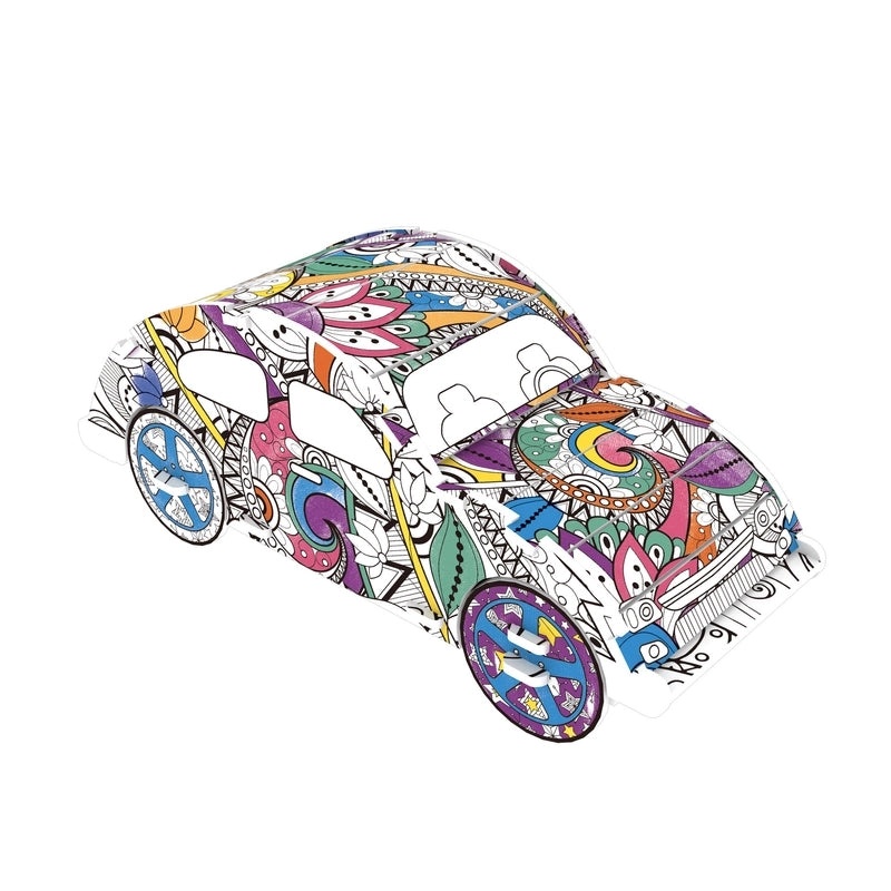 Kids 3D Dinosaur Graffiti Puzzle Toy Set DIY Animal Car House Painting Craft | Children's Creative Toys