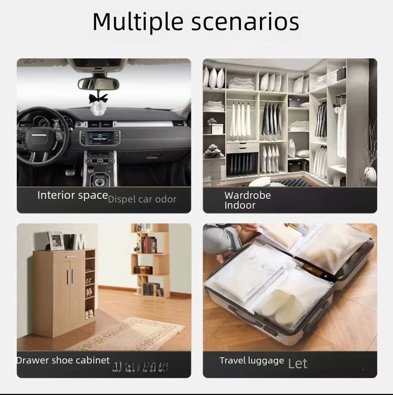 Camellia Solid Wax Car & Home Aromatherapy Hanging Deodorizer Long-Lasting Fragrance Wardrobe Freshener|家居香氛用品