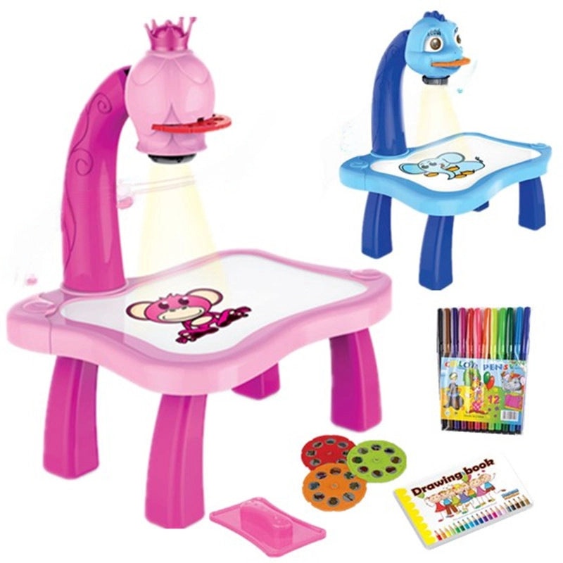 儿童恐龙投影绘画桌 儿童早教学习玩具 | 儿童教育玩具