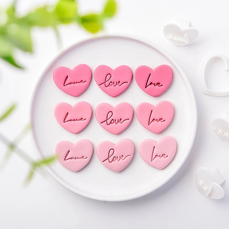 Valentine's Day Elegant Casual Glam Letter Bakeware Set Plastic Cookie Cutter Tools|Bakeware & Kitchen Tools