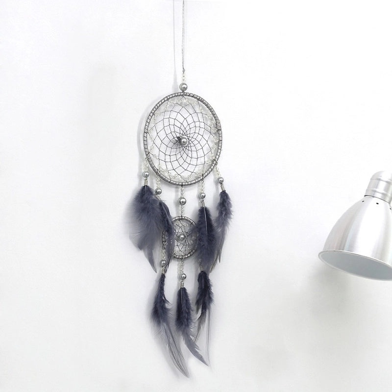 Minimalist Feather Wood Dreamcatcher Decorative Wall Hanging ABS Artificial Fluff | Home Decor