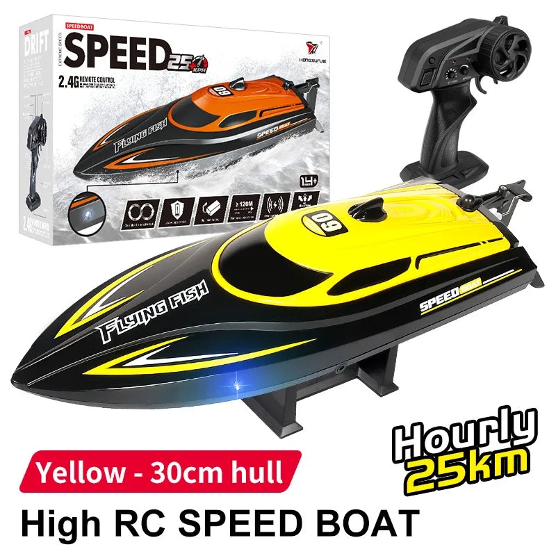 HJ812 2.4G Remote Control High-Speed Boat 25km/h Outdoor Racing Toy with Lights|Remote Control Toys