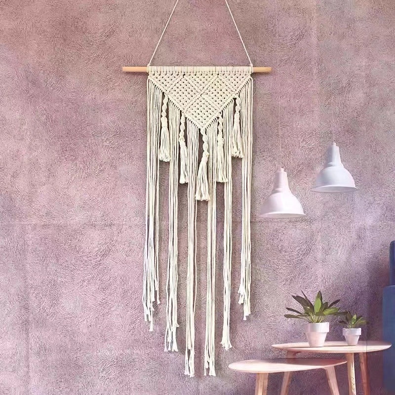 Striped Cotton Tapestry Wall Hanging for Vacation Vibes|Home Decor Wall Art