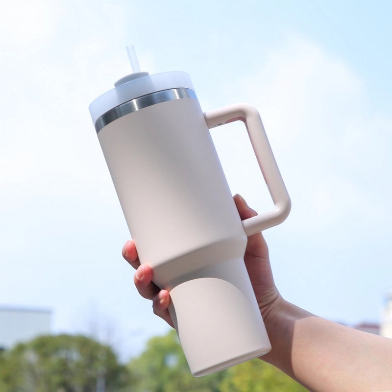 Customized 40oz Stainless Steel Double-layer Insulated Ice Tumbler with Handle for Car | Drinkware & Travel Mugs
