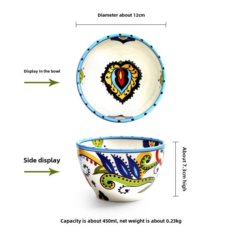 Creative Hand-painted Irregular Ceramic Plate Set | Home & Kitchen Tableware