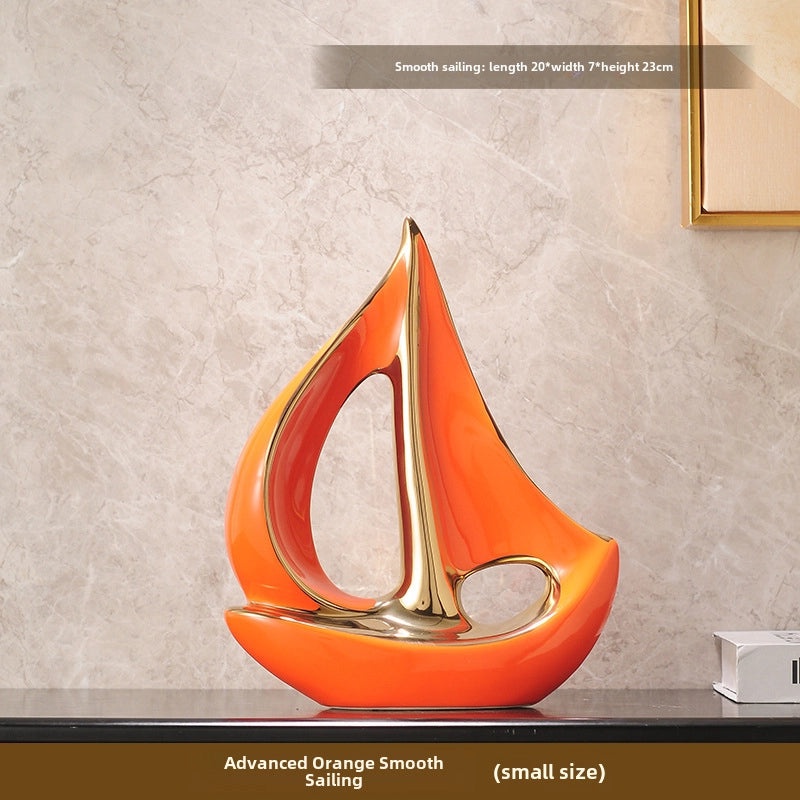 Smooth Sailing Wine Cabinet Decor Set Light Luxury Modern Style High-End Living Room TV Cabinet Office Ornament|Home Decor