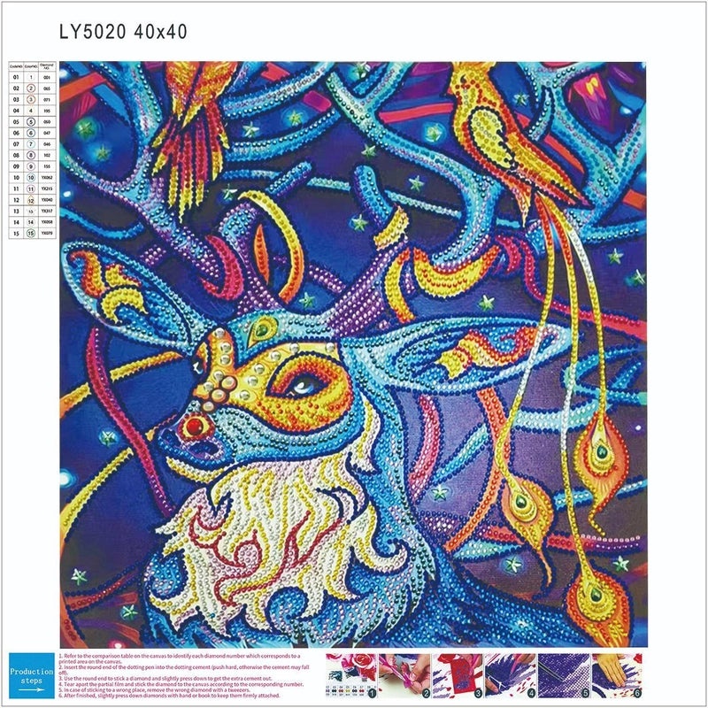 5D Owl Diamond Painting DIY Kit Bright Resin Art for Living Room Bedroom Wall Decor|Diamond Painting Kits