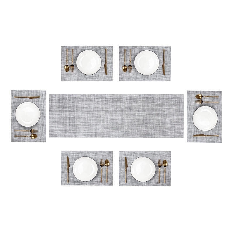 PVC Placemat and Table Runner Set, Washable Insulated Mats for Home and Hotel Use|Home & Kitchen Table Linens