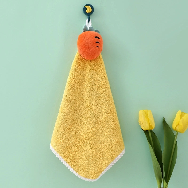 Soft Coral Fleece Hand Towel Thick Absorbent Cute Skirt Design with Hanger | Home & Living Towels