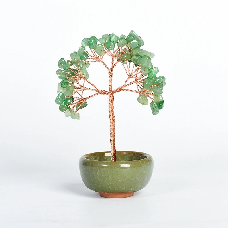 Minimalist Tree with Crystal Gravel Copper Ornament | Home Decor