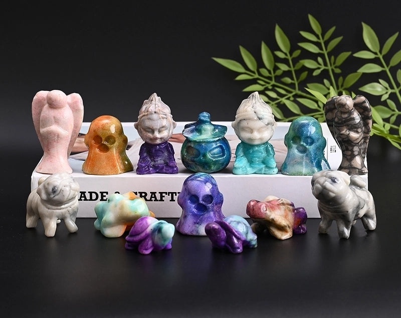 Handcrafted Minimalist Tortoise Figurine with Natural Stone Accents|Home Decor & Ornaments