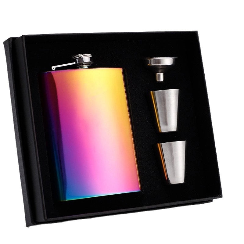 Stylish Solid Color Wine Flask Set 1 Piece 304 Stainless Steel | Drinkware & Bar Accessories