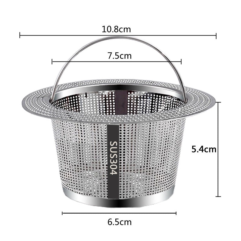 Stainless Steel Kitchen Sink Drain Strainer Net 304 Filter Garbage Catcher Funnel|Kitchen Accessories