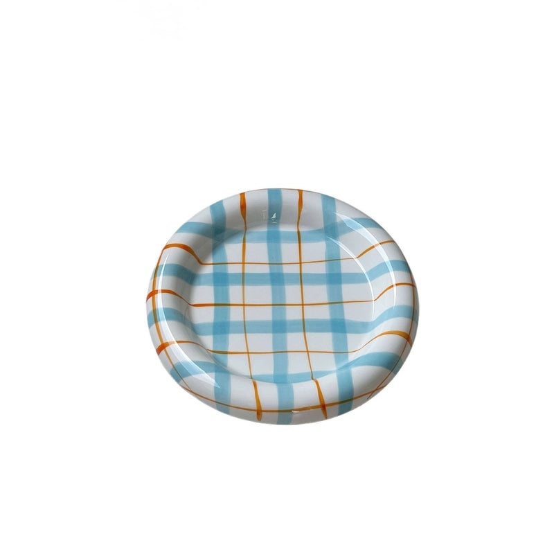 Charming Lattice Porcelain Plate Single Piece | Home Decor Tableware